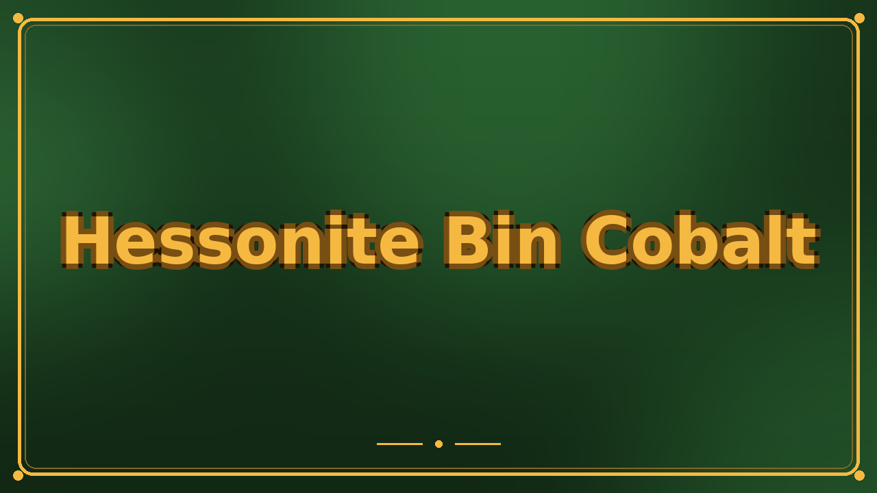 Hessonite Bin Cobalt
