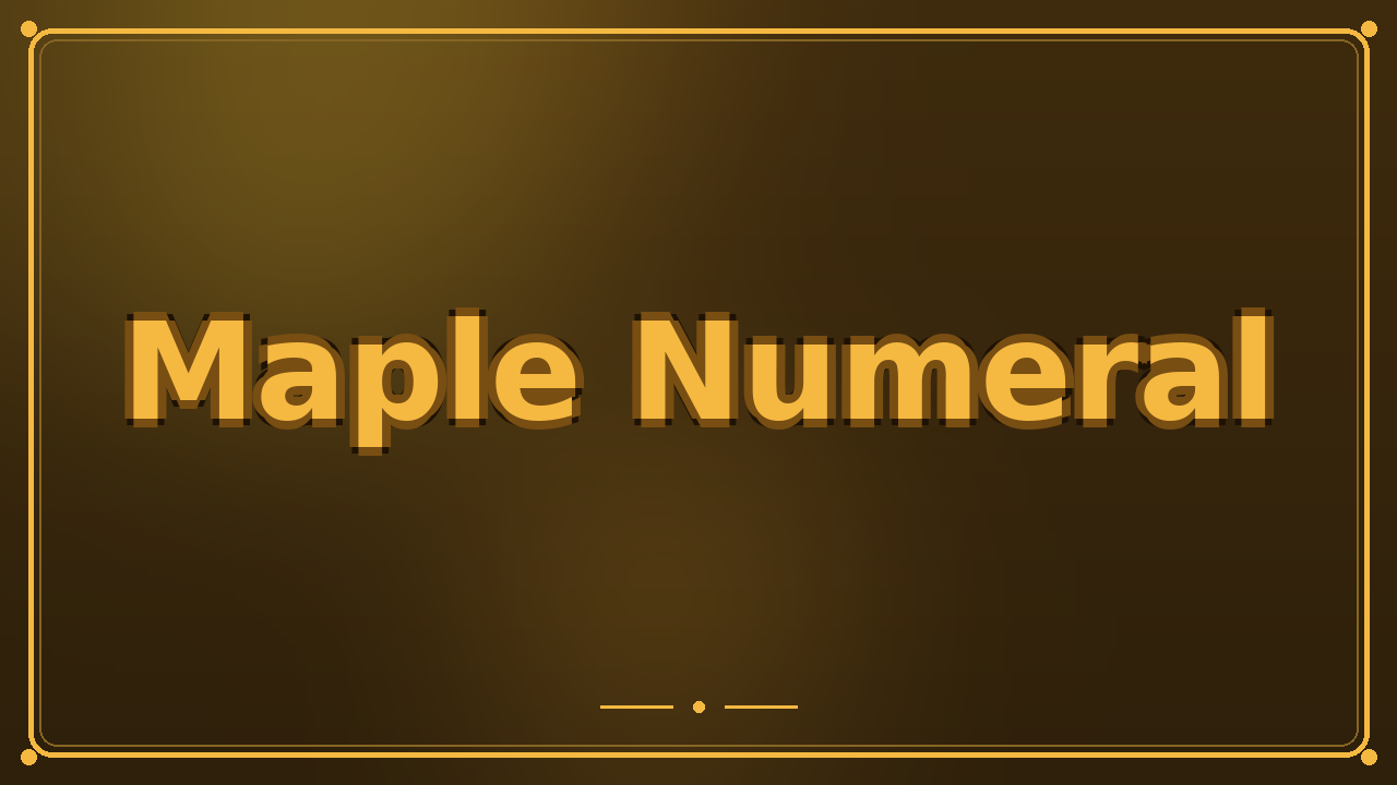Maple Numeral