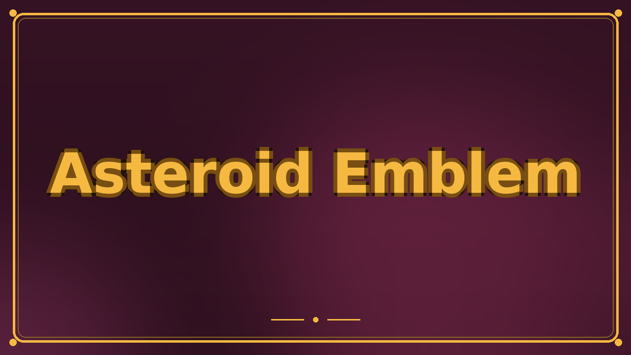Asteroid Emblem